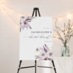 Lavender Purple Floral Bridal Brunch Welcome 2 Foam Board<br><div class="desc">Welcome in your guests to your bridal shower with your Lavender Purple Floral Bridal Brunch Sign Foam Board.</div>