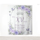 Lavender Purple Floral Butterflies Quinceañera