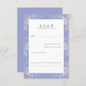 Lavender Purple Floral Elegant Wedding RSVP Cards (Front/Back)