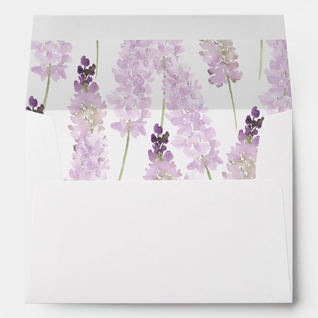 Lavender Purple Floral Envelope (Back (Bottom))