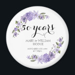 Lavender purple florals 50th wedding anniversary magnet<br><div class="desc">Celebrate a love that has stood the test of time with our " Lavender purple florals 50th wedding anniversary " design. Perfect for honoring a golden milestone, this elegant and heartfelt piece captures the essence of a 50-year journey filled with love, laughter, and cherished memories. Ideal for anniversary party invitations,...</div>