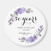 Lavender purple florals 50th wedding anniversary