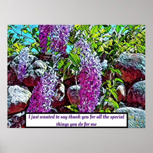 Lavender Purple Flower Design Poster