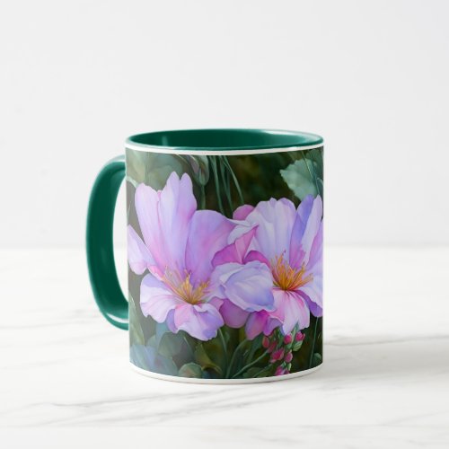 Lavender Purple Flowers Floral Art Mug Cup