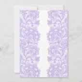 Lavender Purple Flowers Lantern Bridal Shower Invitation (Back)