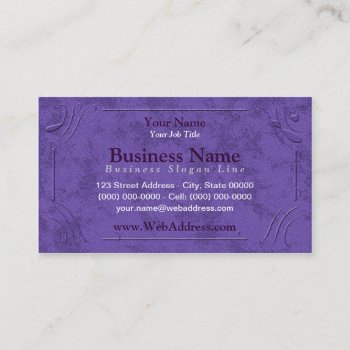 Lavender / Purple Framed Business Cards by coolcards_biz at Zazzle