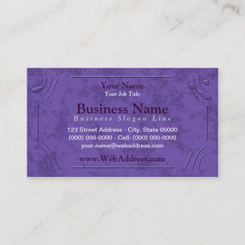 Lavender / Purple Framed Business Cards