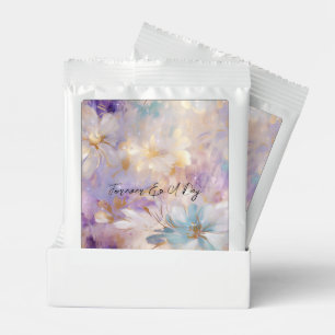 Lavender Purple Gold Glam Floral Wedding Hot Chocolate Drink Mix