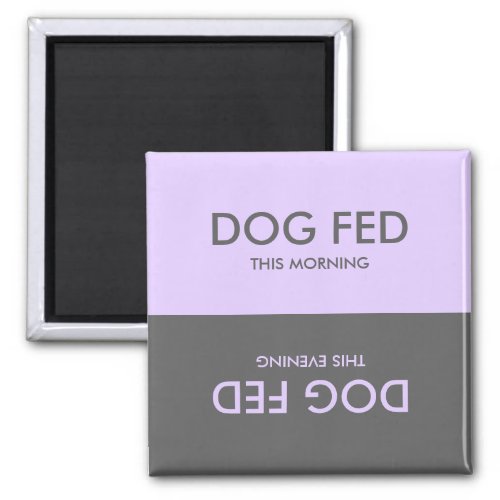 Lavender Purple Gray Feed Dog Pet Reminder Magnet
