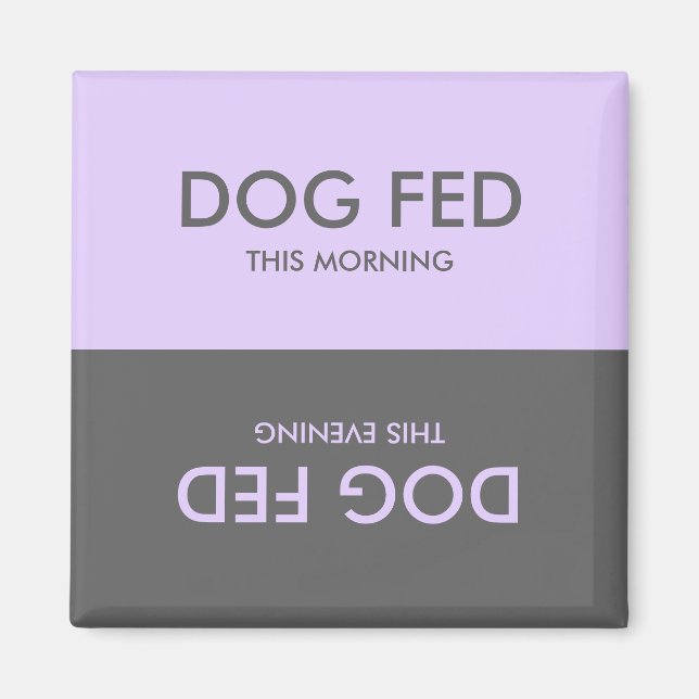 Lavender Purple Gray Feed Dog Pet Reminder Magnet (Front)