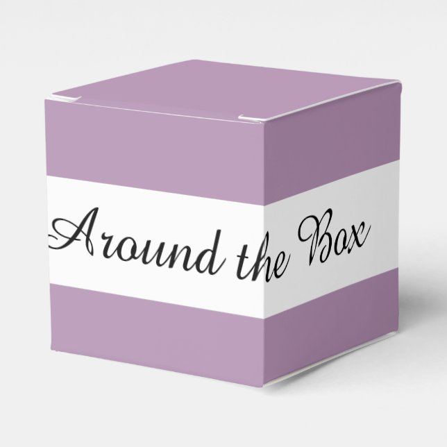 Lavender Purple High End Solid Color Favor Boxes (Front Side)