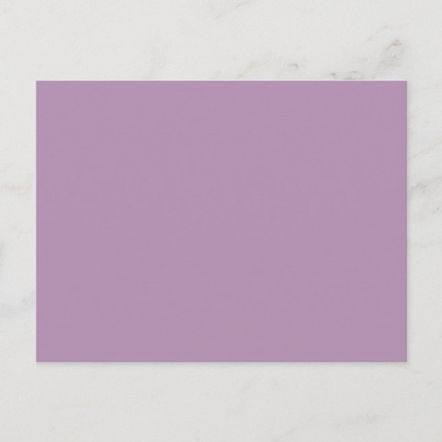 Lavender Purple High End Solid Color Postcard (Front)