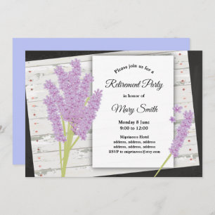 lavender, purple, housewarming invitation