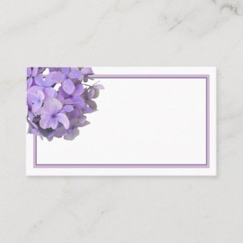 Lavender Purple Hydrangea  Business Card by BlueHyd at Zazzle