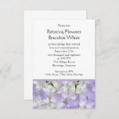 Lavender Purple Hydrangea Small Wedding Invitation (Front/Back)