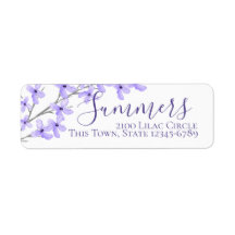 Lavender Purple Lilac Blossoms Address