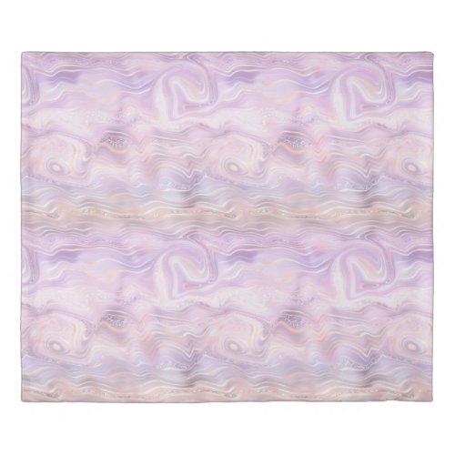 Lavender Purple Marble Strata Duvet Cover