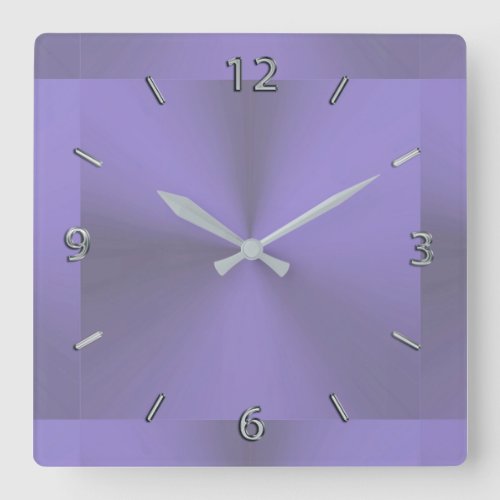 Lavender Purple Metallic Clock