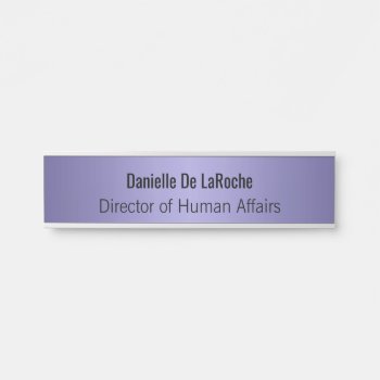Lavender Purple Metallic Personalized Name Plate by hashtagawesomesauce at Zazzle