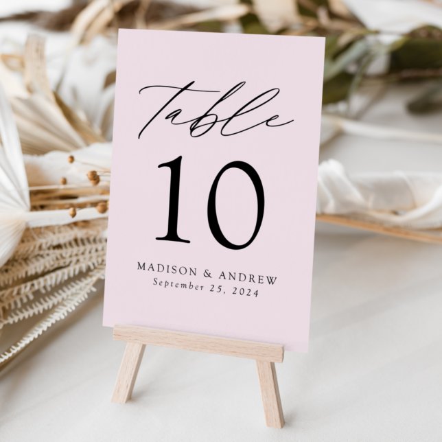 Lavender Purple Modern Elegance Wedding Table Number (Creator Uploaded)