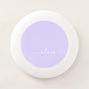 Lavender Purple Modern Script Girly Monogram Name Wham-O Frisbee
