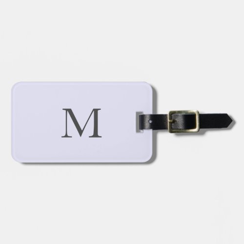 Lavender Purple Monogram Initial Name Modern Gift Luggage Tag