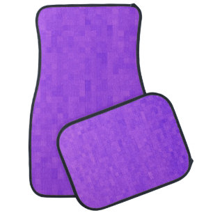 Lavender Purple Mosaic, Car Mats Set