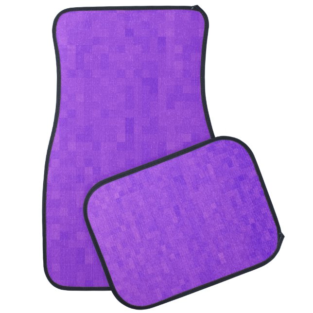 Lavender Purple Mosaic, Car Mats Set (Set)
