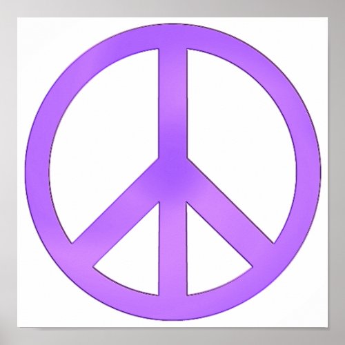 Lavender Purple Peace Symbol Poster