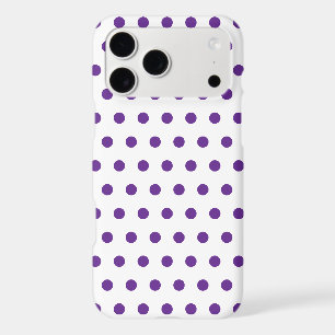 Lavender Purple Polka Dot Pattern White iPhone 17 Pro Max Case