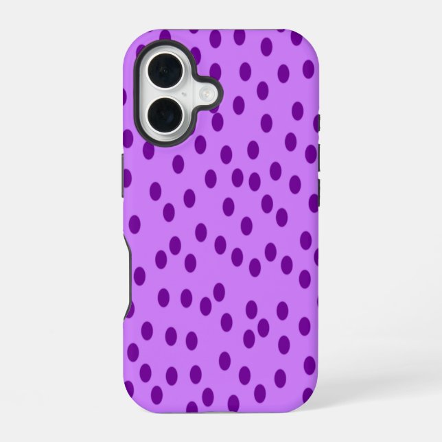 Lavender Purple Polka Dots  iPhone Case (Back)