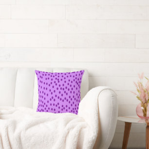 Lavender Purple Polka Dots Throw Pillow