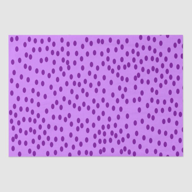 Lavender Purple Polka Dots  Tissue Paper (Front)