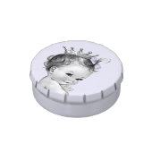 Lavender Purple Princess Baby Shower Candy Jelly Belly Candy Tin (Side)