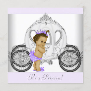 Lavender Purple Princess Baby Shower Invitation