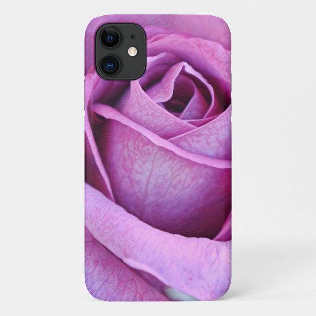 Lavender Purple Rose Petals Art Phone Case (Back)
