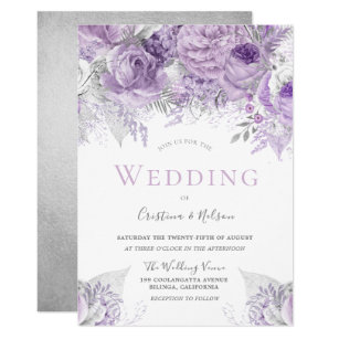 Lavender And Silver Wedding Invitations 7