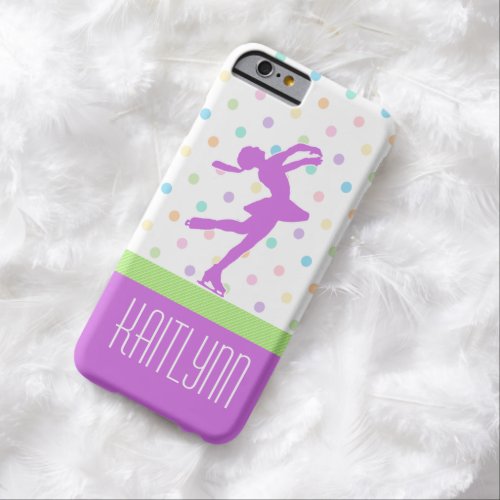 Lavender Purple Skater Bright Pastel Polka_Dots Barely There iPhone 6 Case