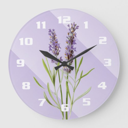 Lavender Purple Soft and Elegant Large Clock