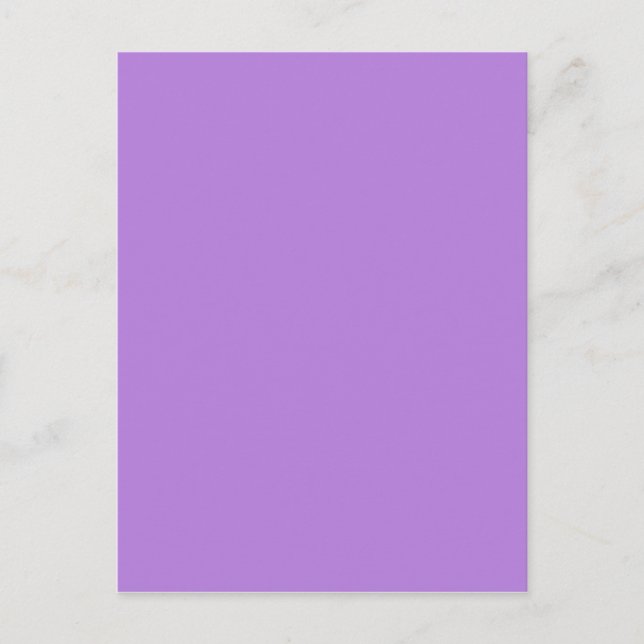 Lavender Purple Solid Color Postcard (Front)