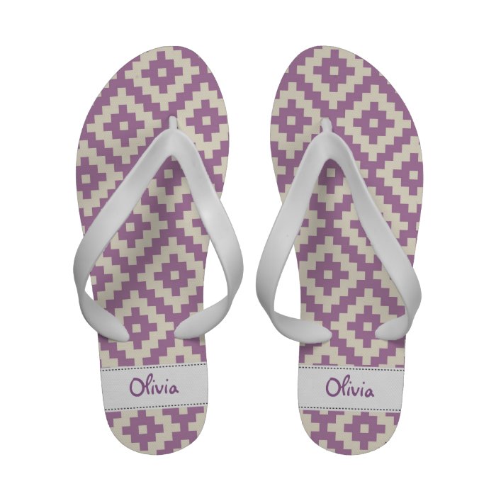 Lavender Purple Southwestern Diamond Sandals