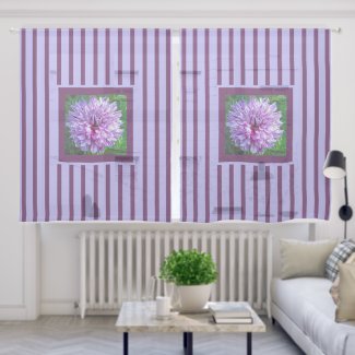 Lavender &Purple Stripes with Dahlia Sheer 