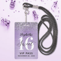 Lavender Purple Sweet 16 Birthday VIP