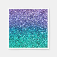 Lavender Purple & Teal Aqua Green Sparkly Party