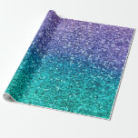Lavender Purple & Teal Aqua Green Sparkly Party Wrapping Paper<br><div class="desc">custom wrapping paper</div>