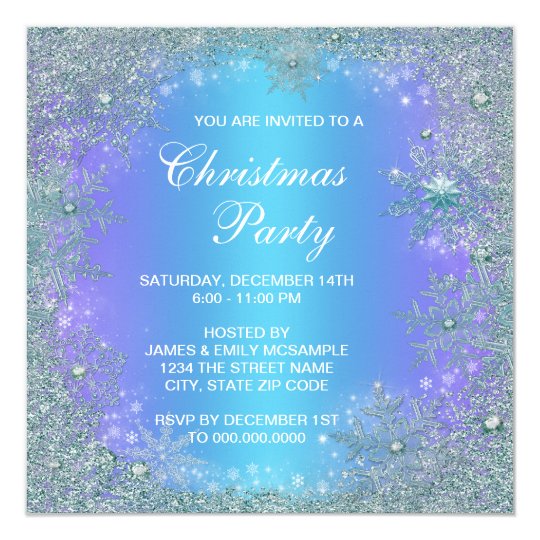 Snowflake Christmas Invitations 8