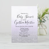 Lavender Purple Watercolor Baby Shower Invitation (Standing Front)