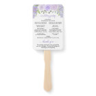 Lavender Purple Watercolor Floral Wedding Program