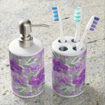 Flower Bath Accessory Sets Zazzle