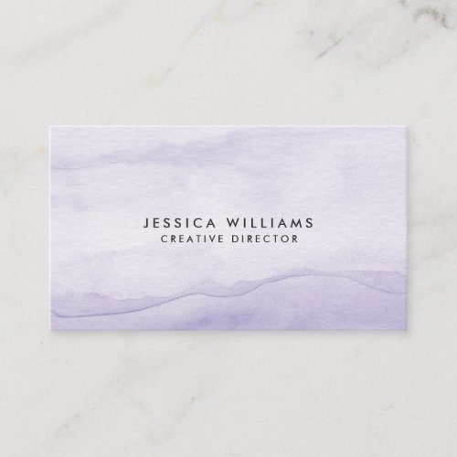 Lavender Purple Watercolor Ombre Creative Business Card